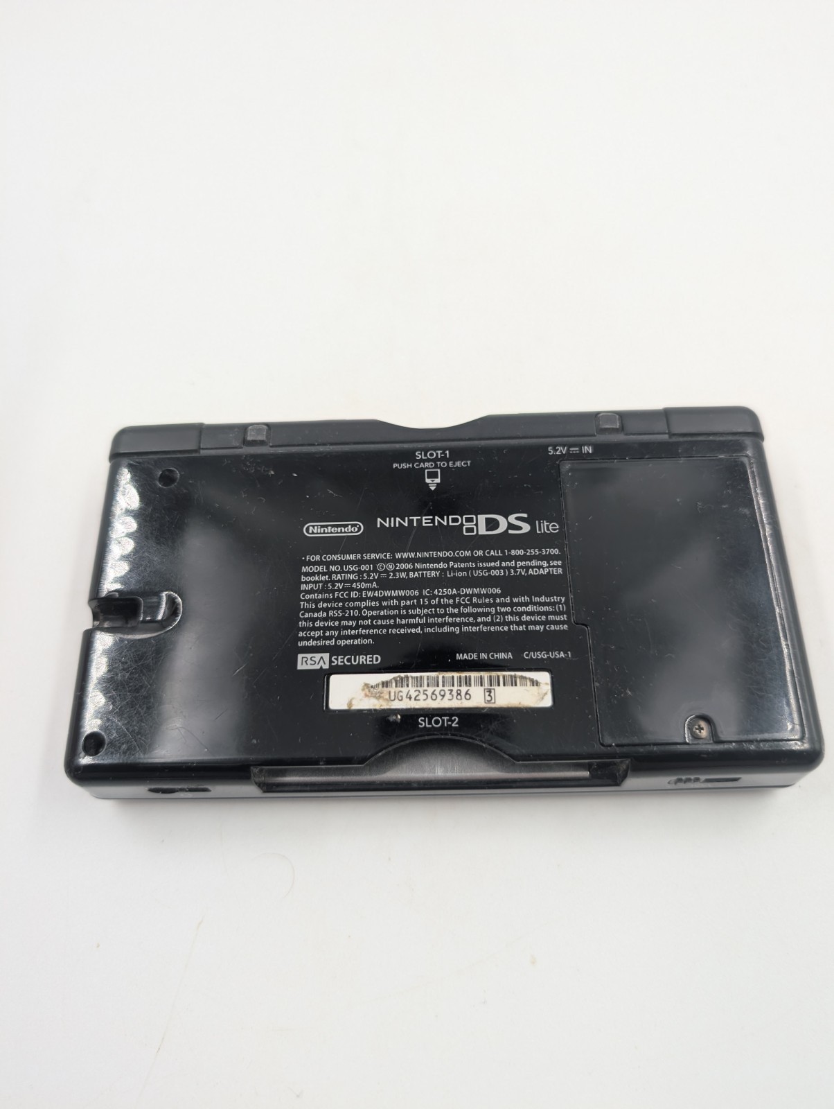 Black Nintendo DS Lite Handheld Game Console USG-001 – Parts Only
