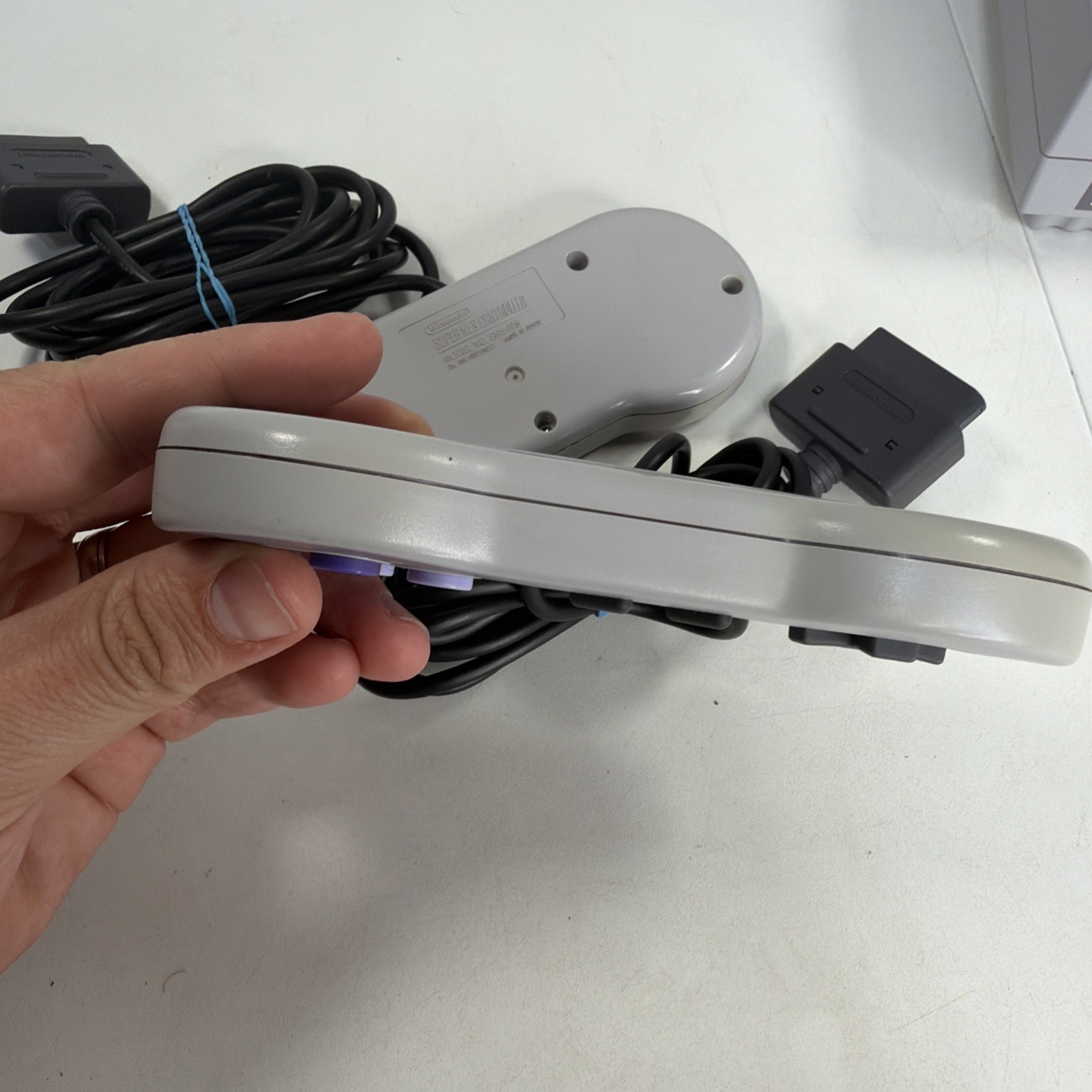 Nintendo SNES Console SNS-001 Bundle 2 Controllers Cables Tested