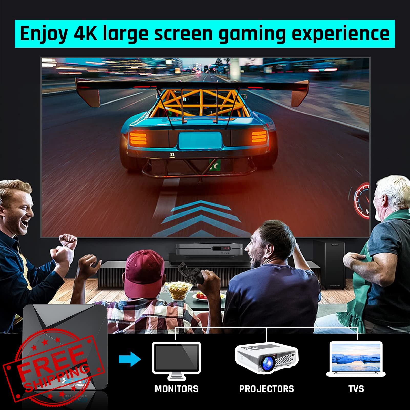 Kinhank Super Console X2 Pro Retro Gaming Console Pre-installed 37000+ Classi…