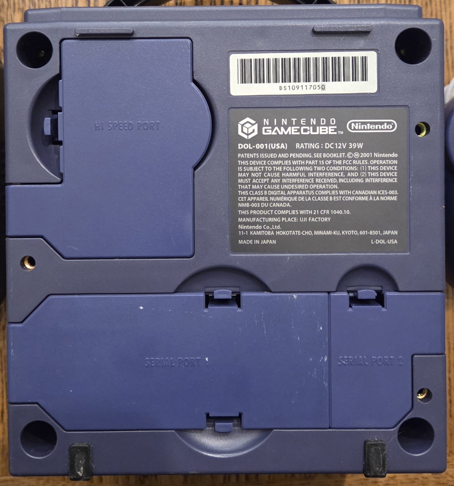 Nintendo DOL-001 Gamecube Home Console Indigo Tested Power Cord & Controller