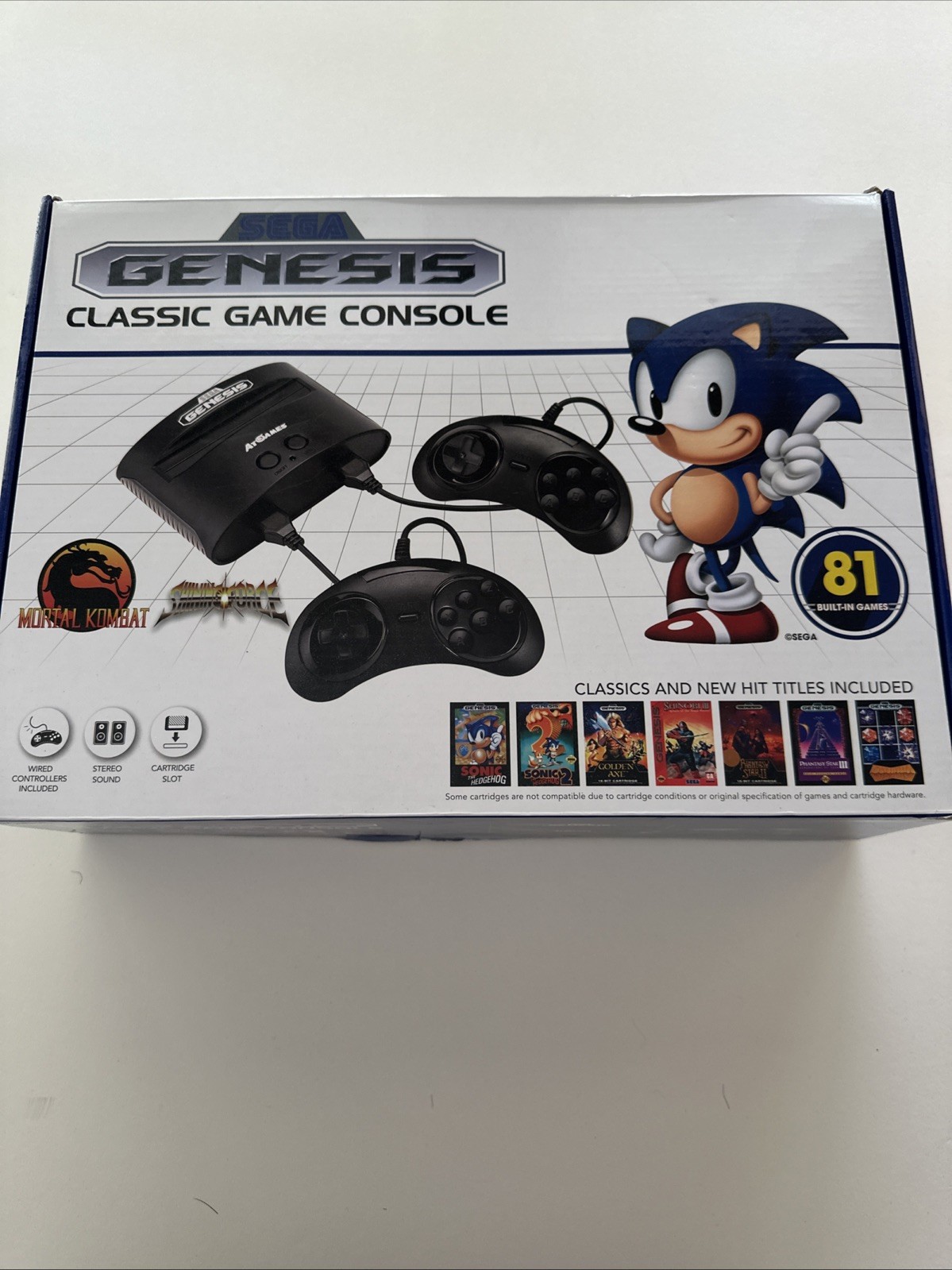 SEGA Genesis Classic Game Console with 81 Preloaded Games Sonic w/Box