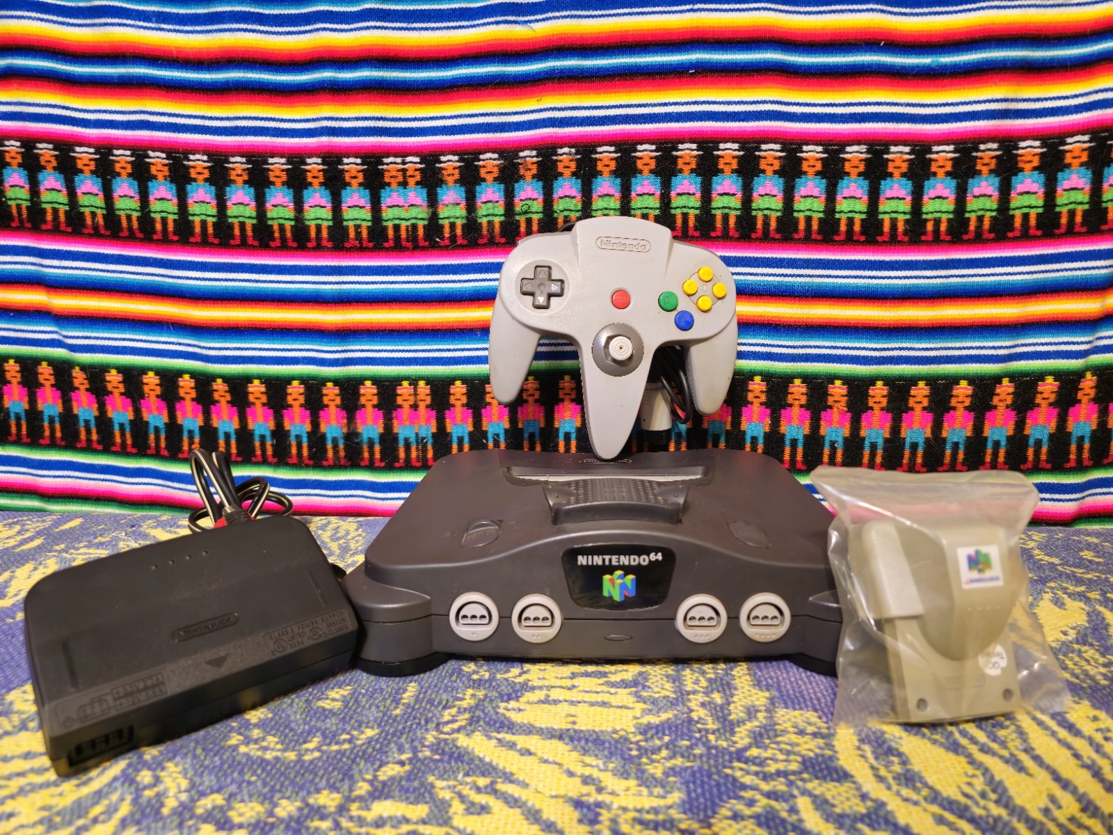 Nintendo 64 Game Console Bundle, With Sealed Rumble Pack (Tested)