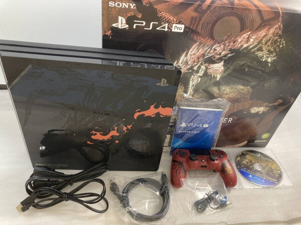 Sony PS4 Pro Monster Hunter World Rathalos Edition CUH-7100B Box SSD Tested JP