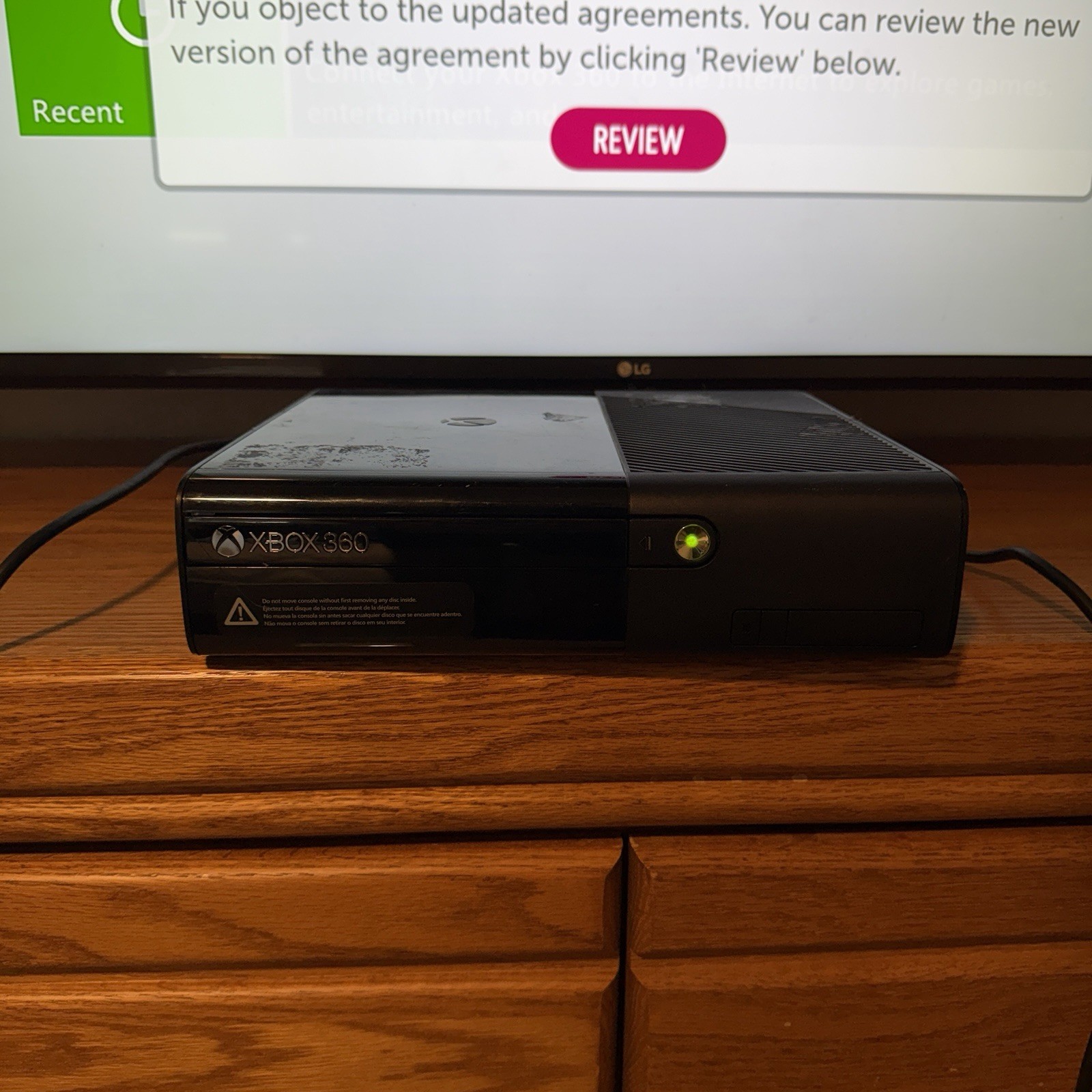 Xbox 360 E 1538 Console 250GB HDD Bundle W/ Controllers Games Cable Tested Works