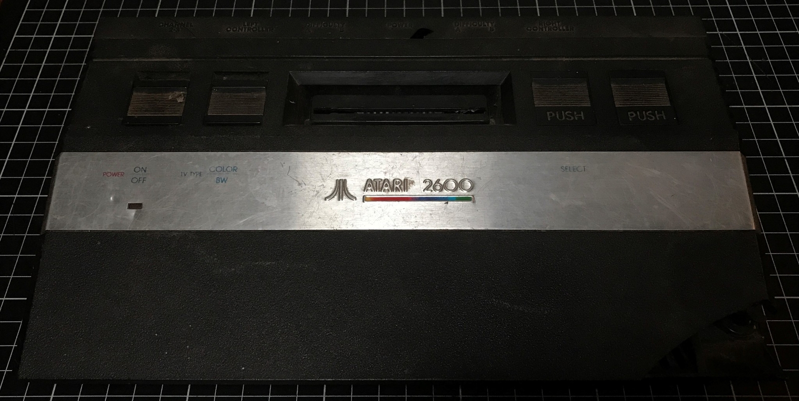 Vintage Atari 2600 JR Game Console Model #CX-2600 Taiwan Black
