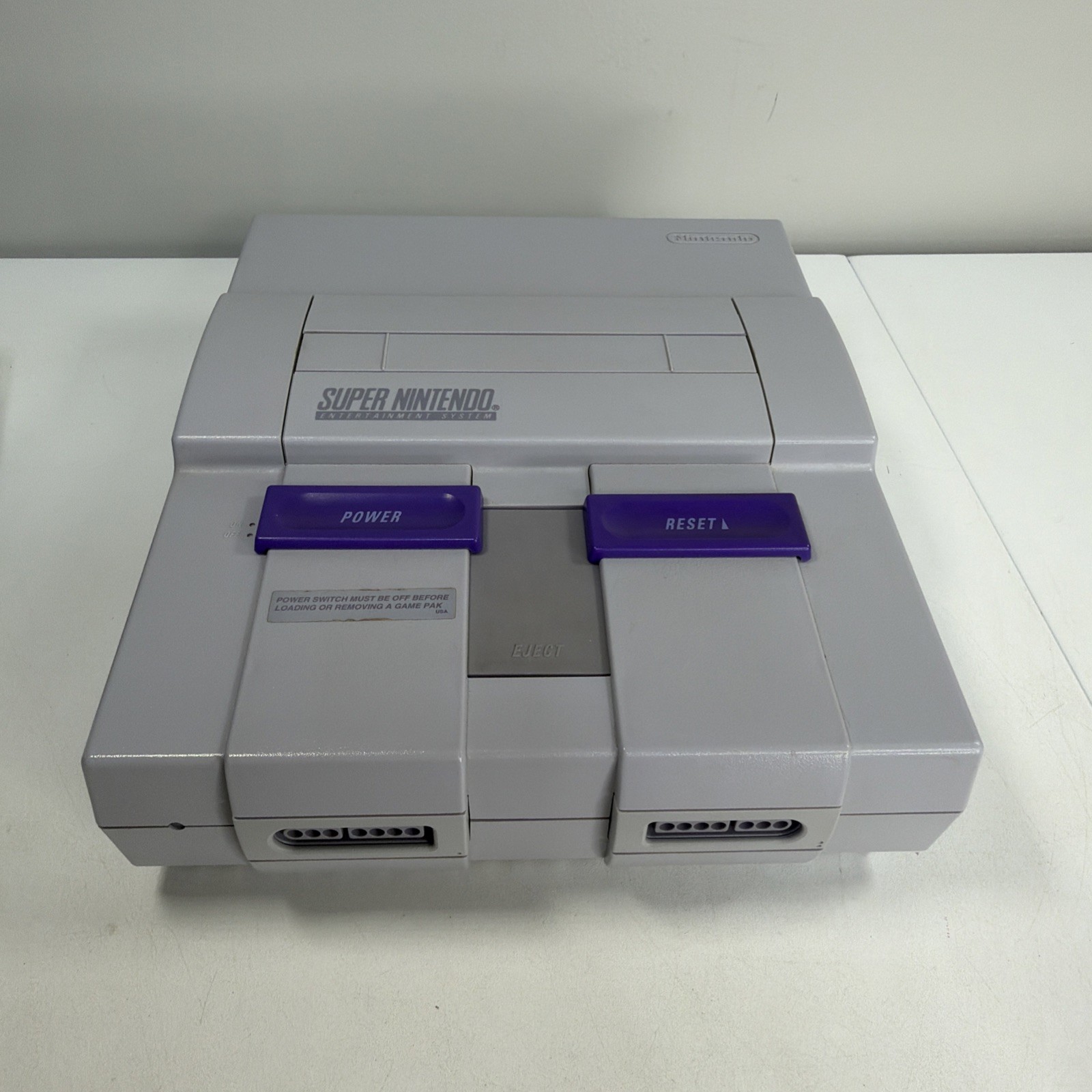 Nintendo SNES Console SNS-001 Bundle 2 Controllers Cables Tested