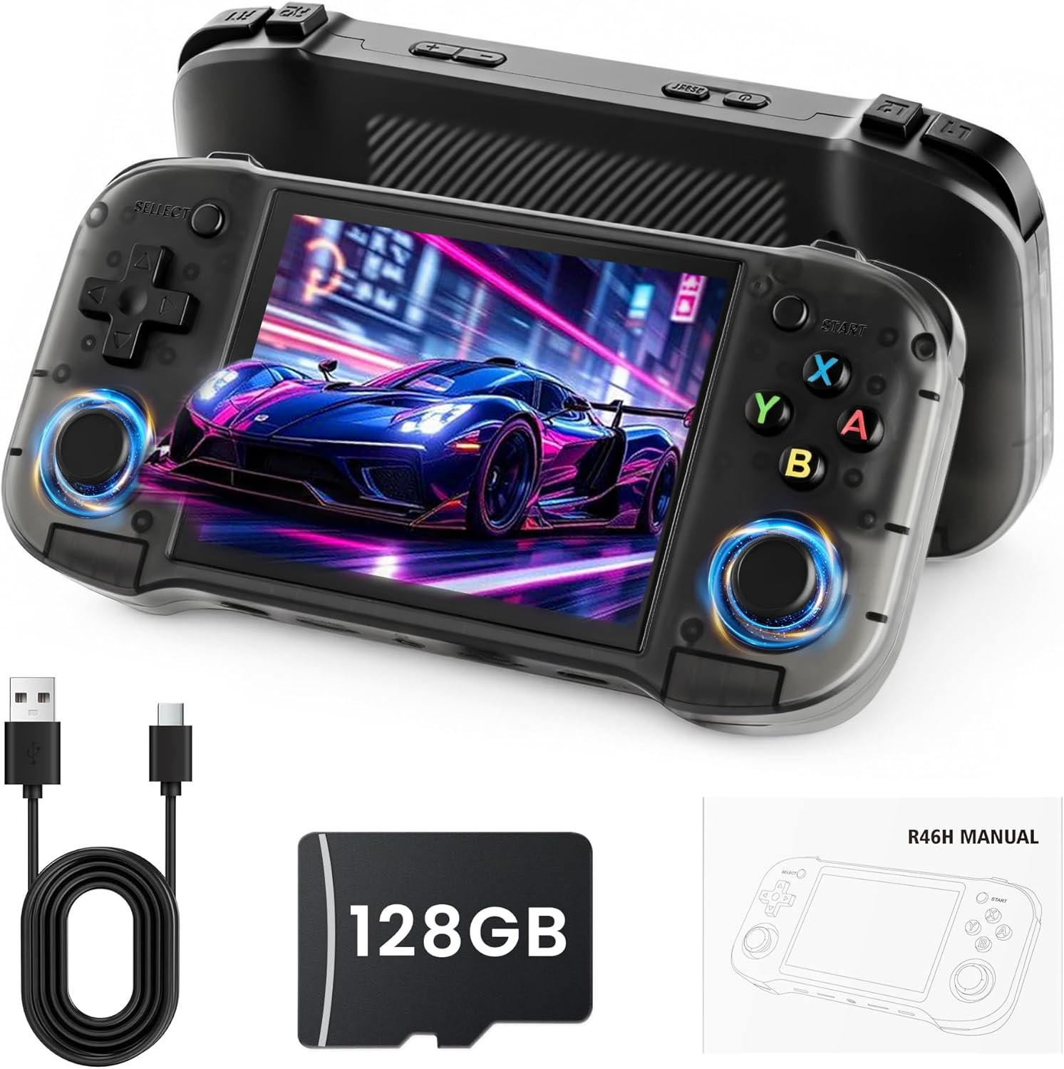 R46H Retro Handheld Game Console, Portable Gaming Console with 20,000+ Classic G