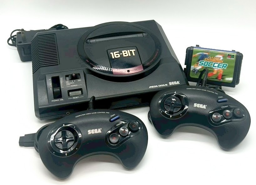 Sega Mega Drive Console HAA-2510 2xController Game Soft NTSC-J Japan #446