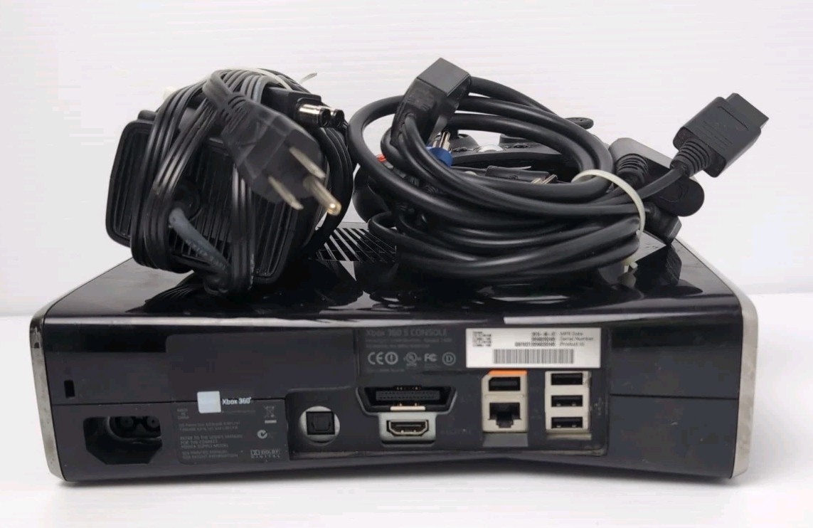 Microsoft Xbox 360 S 250GB Glossy Black Console Tested See Description
