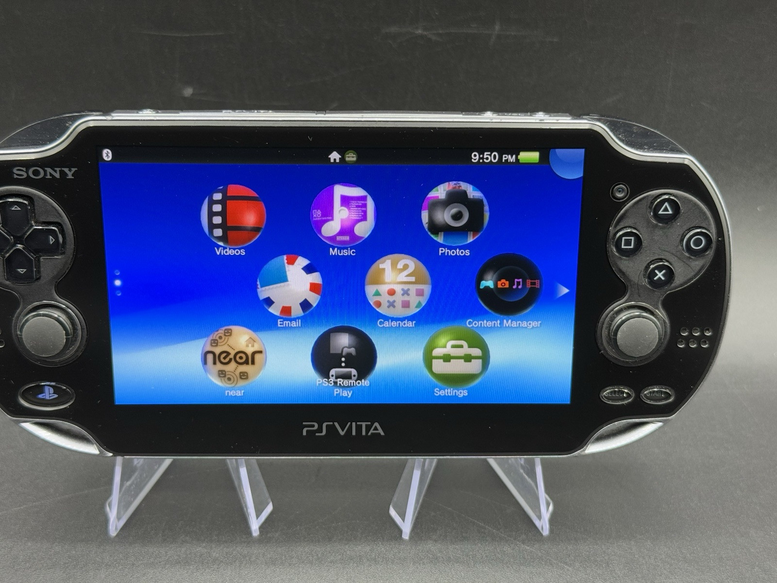 Sony PlayStation PS VITA PCH 1001 Black Console W/Charger & OEM 4GB Memory Card