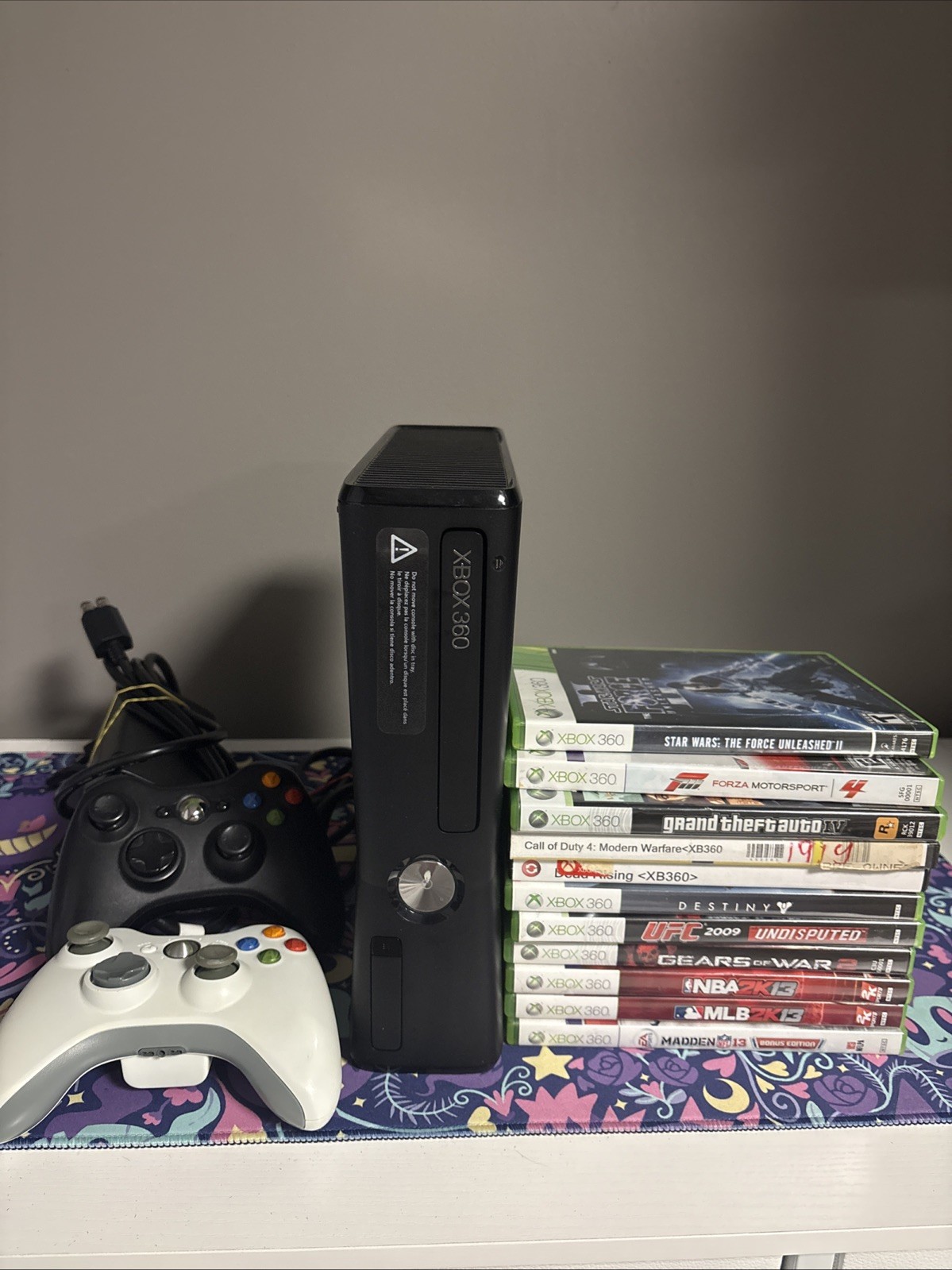 Microsoft Xbox 360 250GB W/ 2 Controllers, 11 Games Fully Tested