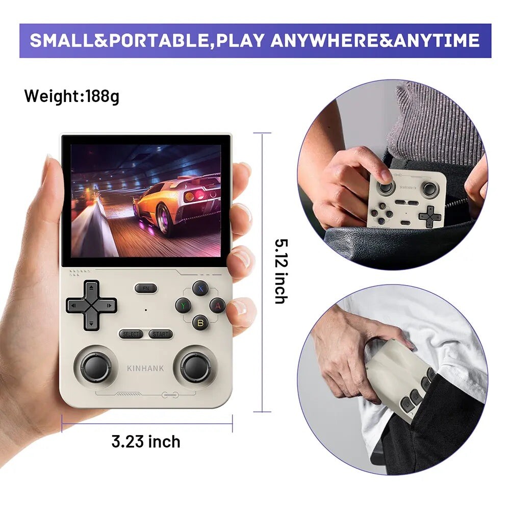 K36 Retro Handheld Video Game Console 16000+ Retro Games Emulator 3.5 in – Black
