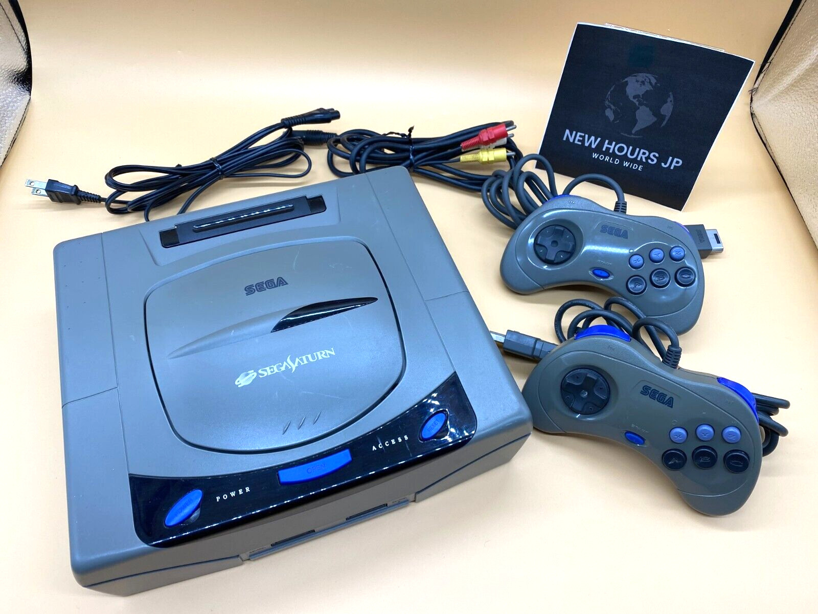 Sega Saturn Console Gray HST-3200 select option Bundle Tested Working NTSC-J