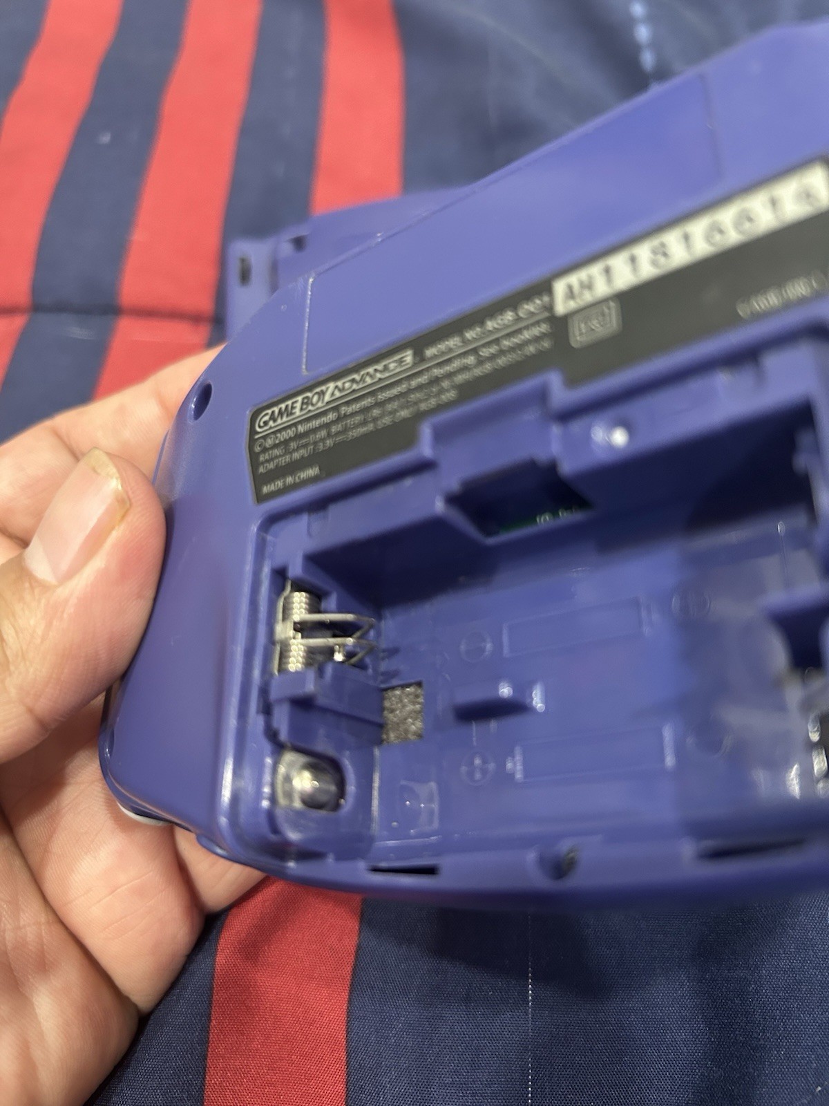 Game Boy Advance GBA AGB-001 Console Blue W Pelican Light And Gam