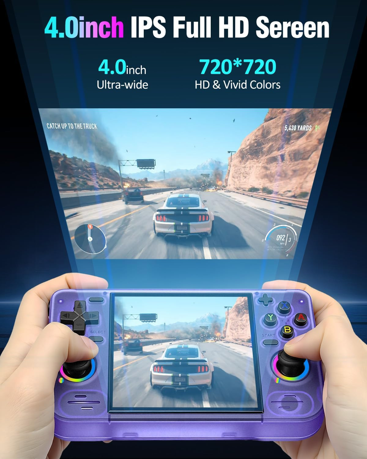 RF40H Retro Handheld Game Console with 20,000+ Games and WiFi Support