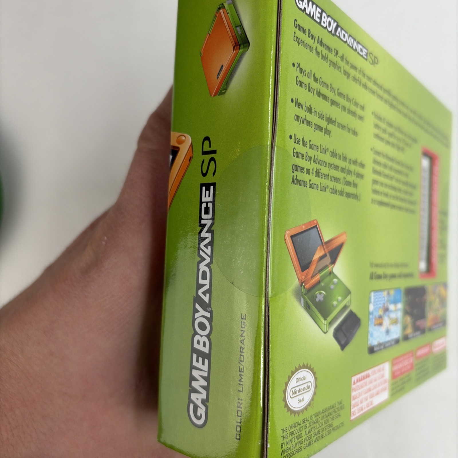 BRAND NEW SEALED Nintendo Game Boy Advance SP Limited Edition Lime/Orange