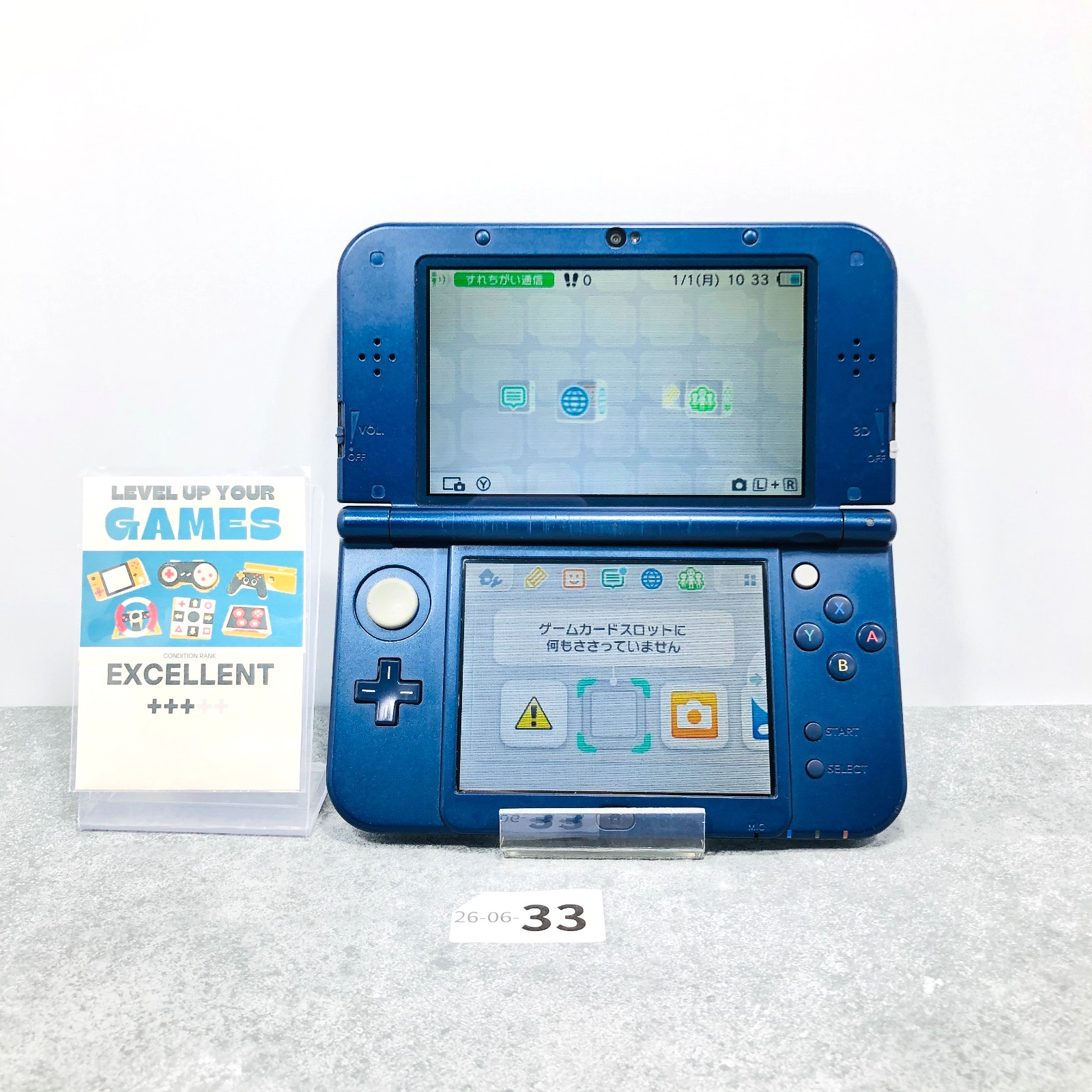 [Ex+3] Nintendo New 3DS LL XL console Metallic Blue RED-001 Japan NTSC-J 06-33