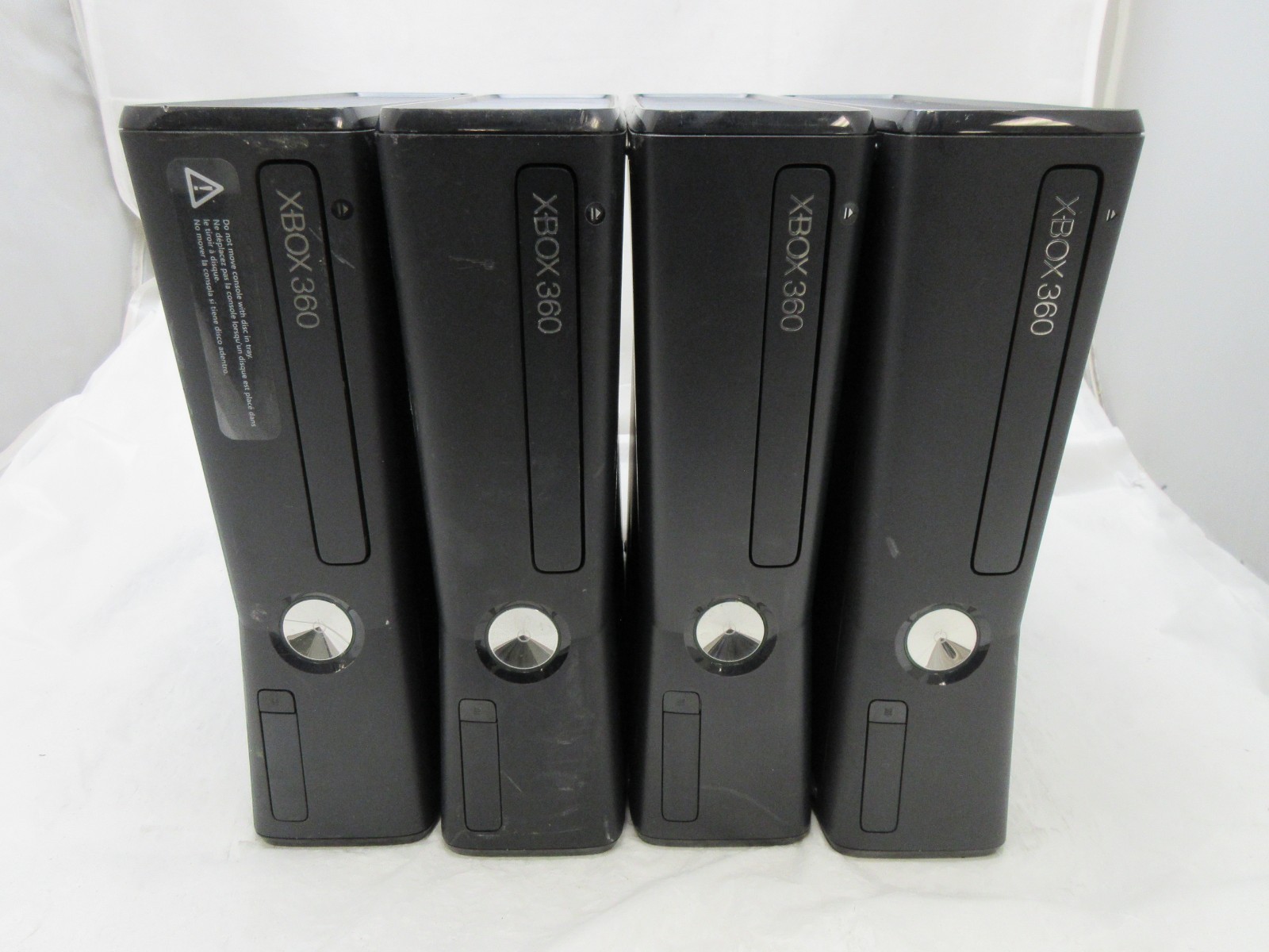 Lot of 4 Microsoft Xbox 360 S : Black : Console Only : No HDD : 1439 : Grade B
