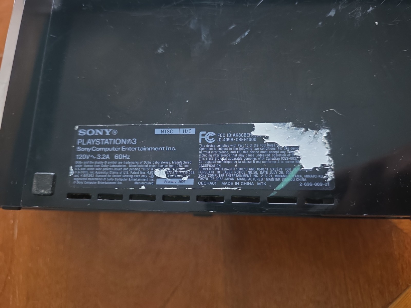 Sony PlayStation 3 PS3 CECH-A01 60GB Launch Model – PS2 Games Play – PS3 Do Not