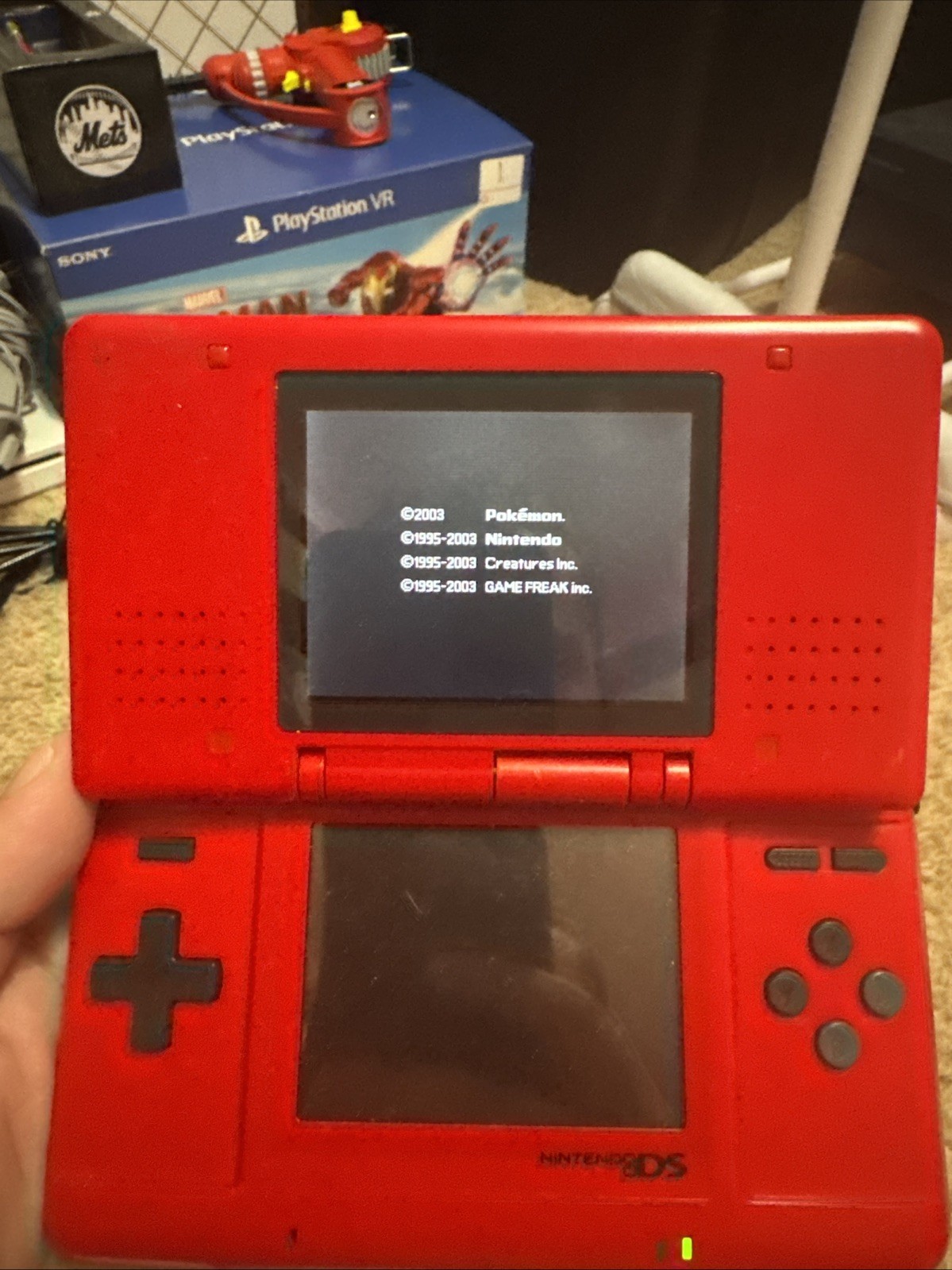 Nintendo DS Original Lava Red bundle including POKEMON RUBY OG GBA EDITION