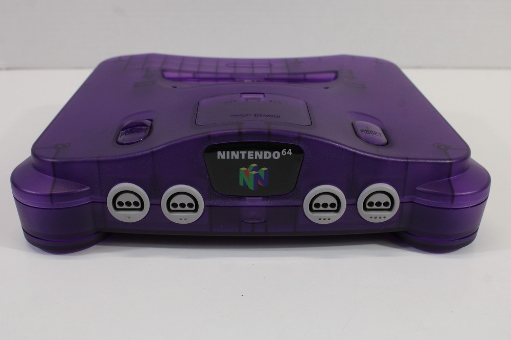 Nintendo 64 Clear Transparent Purple Console LED NTSC REGION FREE Mod N64 EK546