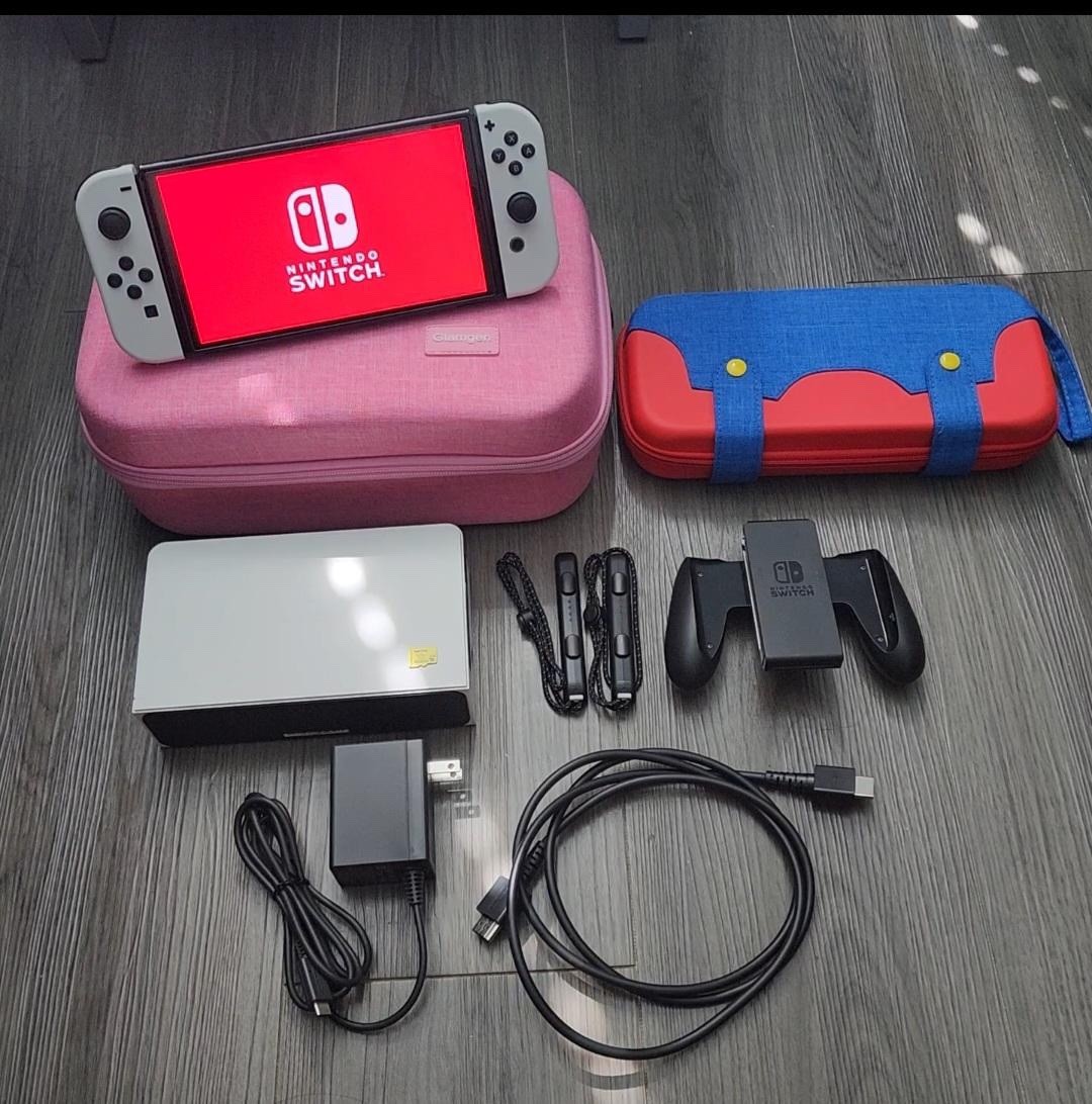 Nintendo Switch OLED Handheld Console with 256 GB SD Card