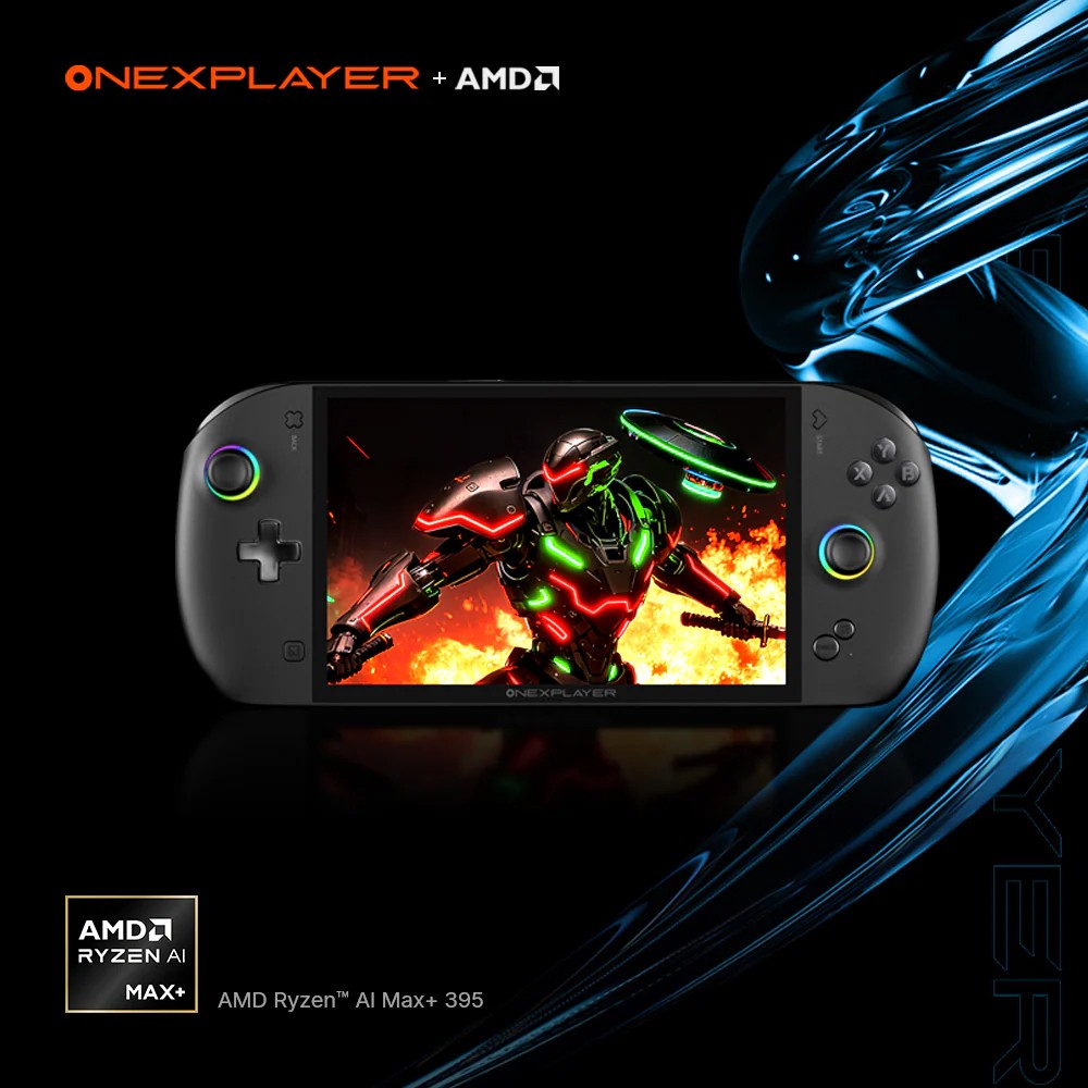 OneXPlayer Apex MAX+ 395 8″ Handheld Gaming PC Windows 48GB+1TB Open box