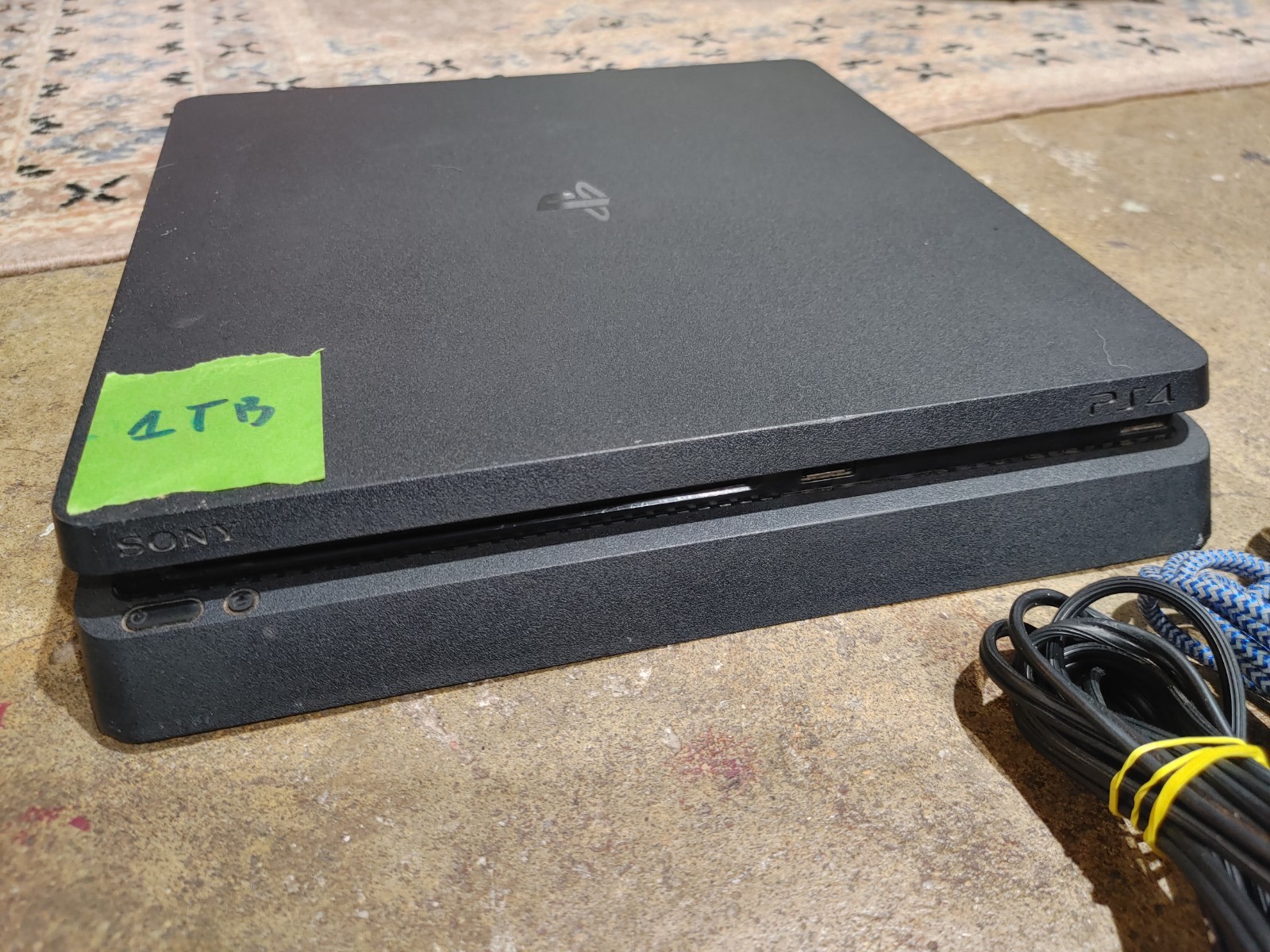 Sony PS4 Slim 1TB Black Console Bundle – Tested – Includes Controller & Cables
