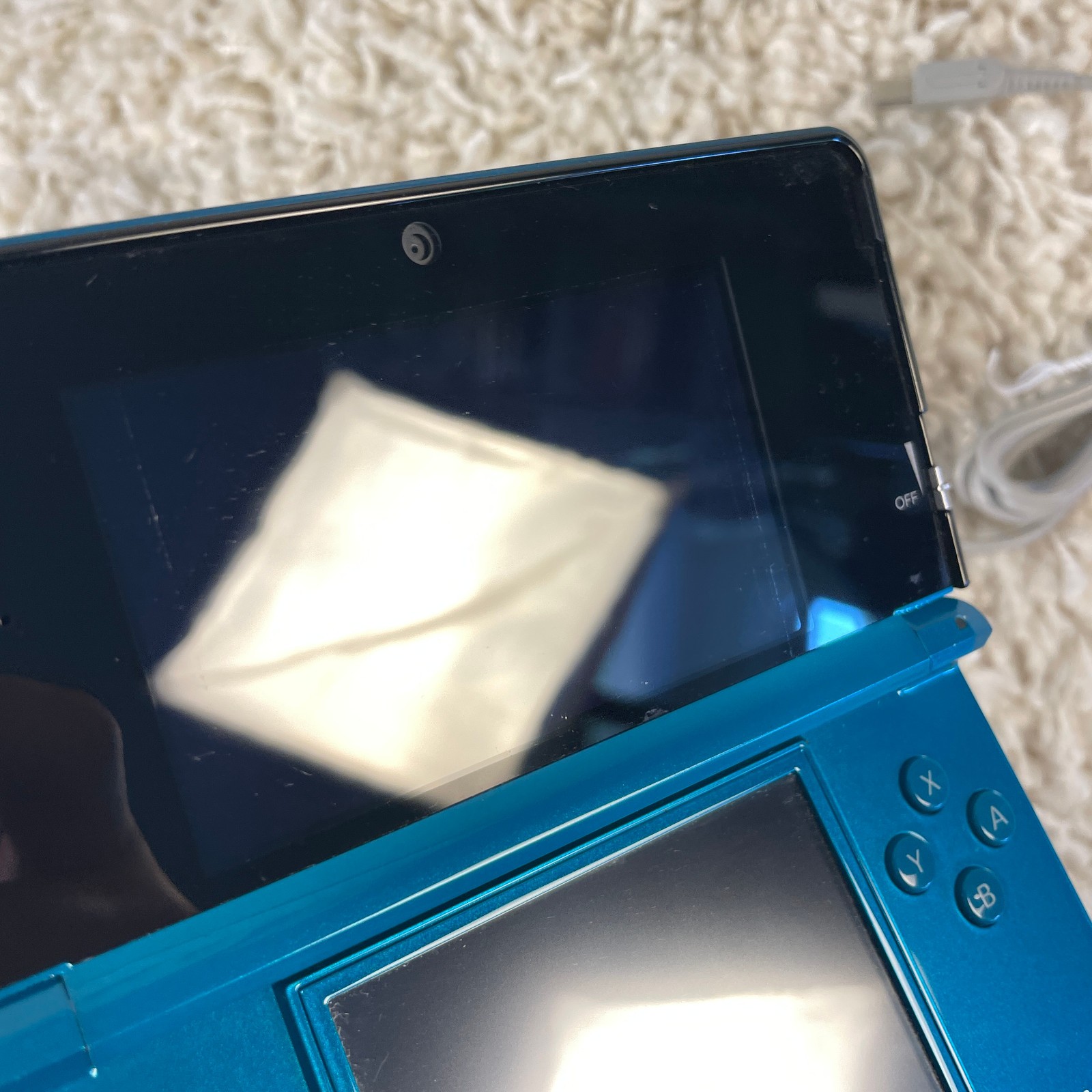 Nintendo 3DS Aqua Blue Handheld Handheld Console System CTR-001 Tested