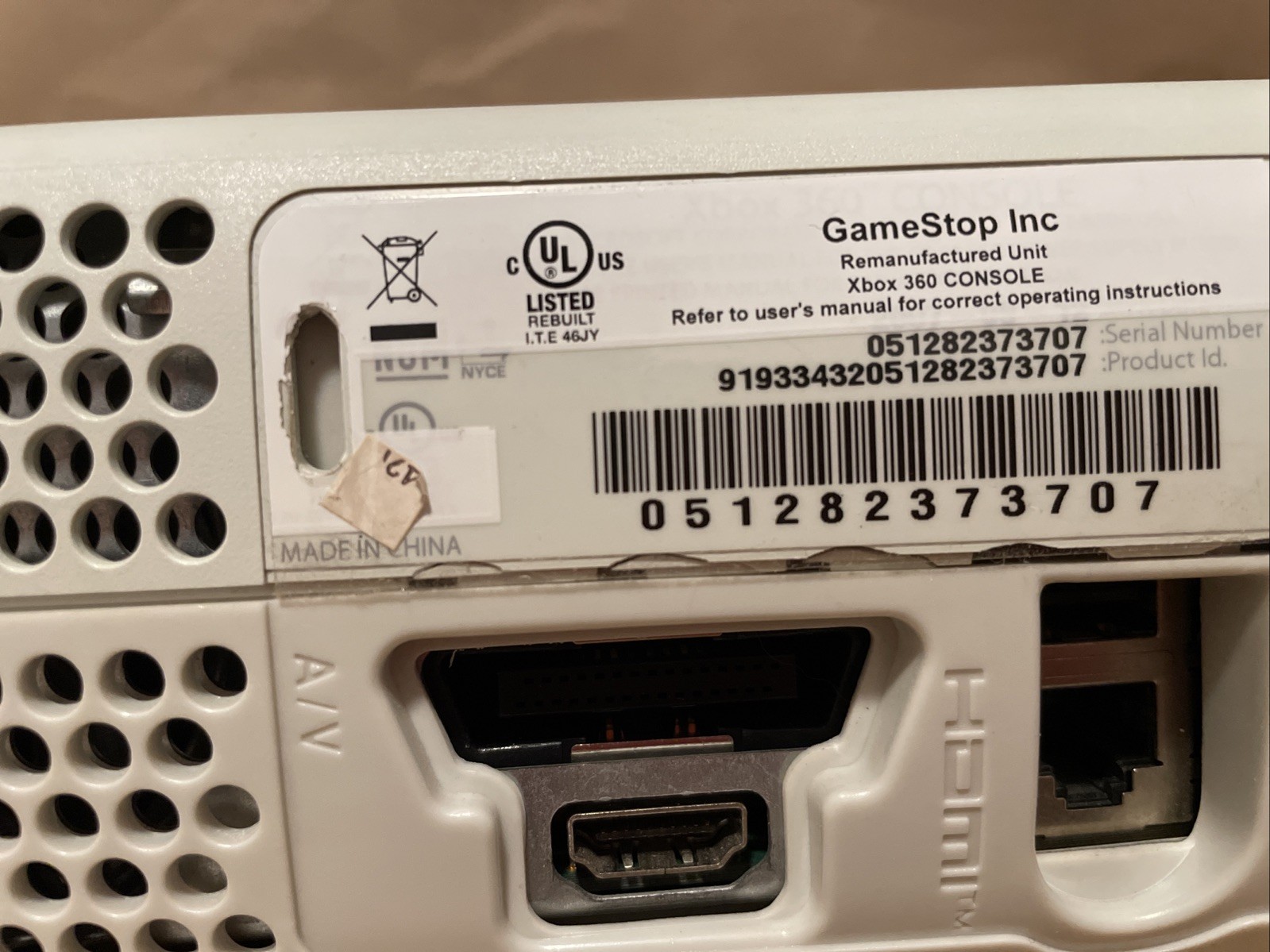 Parts, Broken, XBox 360 128 GB White Bundle Wireless N, Transfer And Power Cable