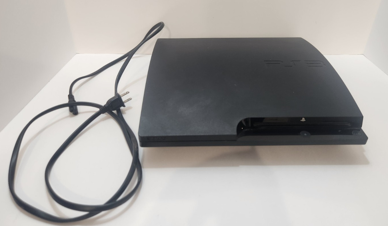 Sony PlayStation 3 PS3 Slim CECH-3001A Console Untested W/ Power Cord Turns On