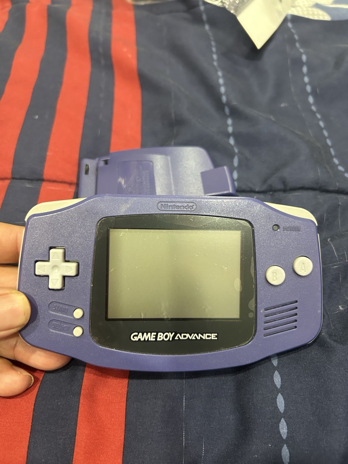 Game Boy Advance GBA AGB-001 Console Blue W Pelican Light And Gam