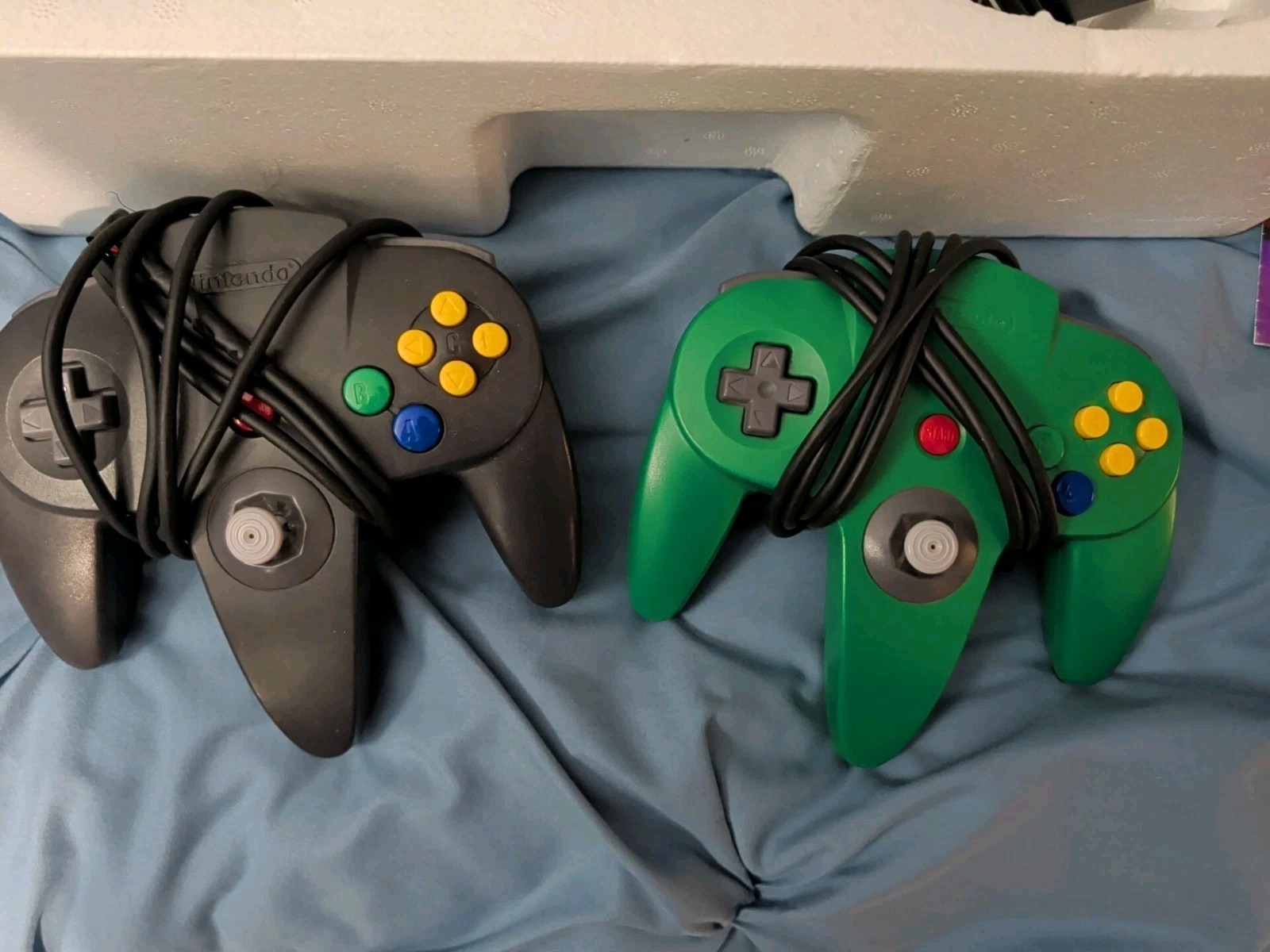 Nintendo N64 Console With Original Box, Styrofoam 2 controllers. No AV cable