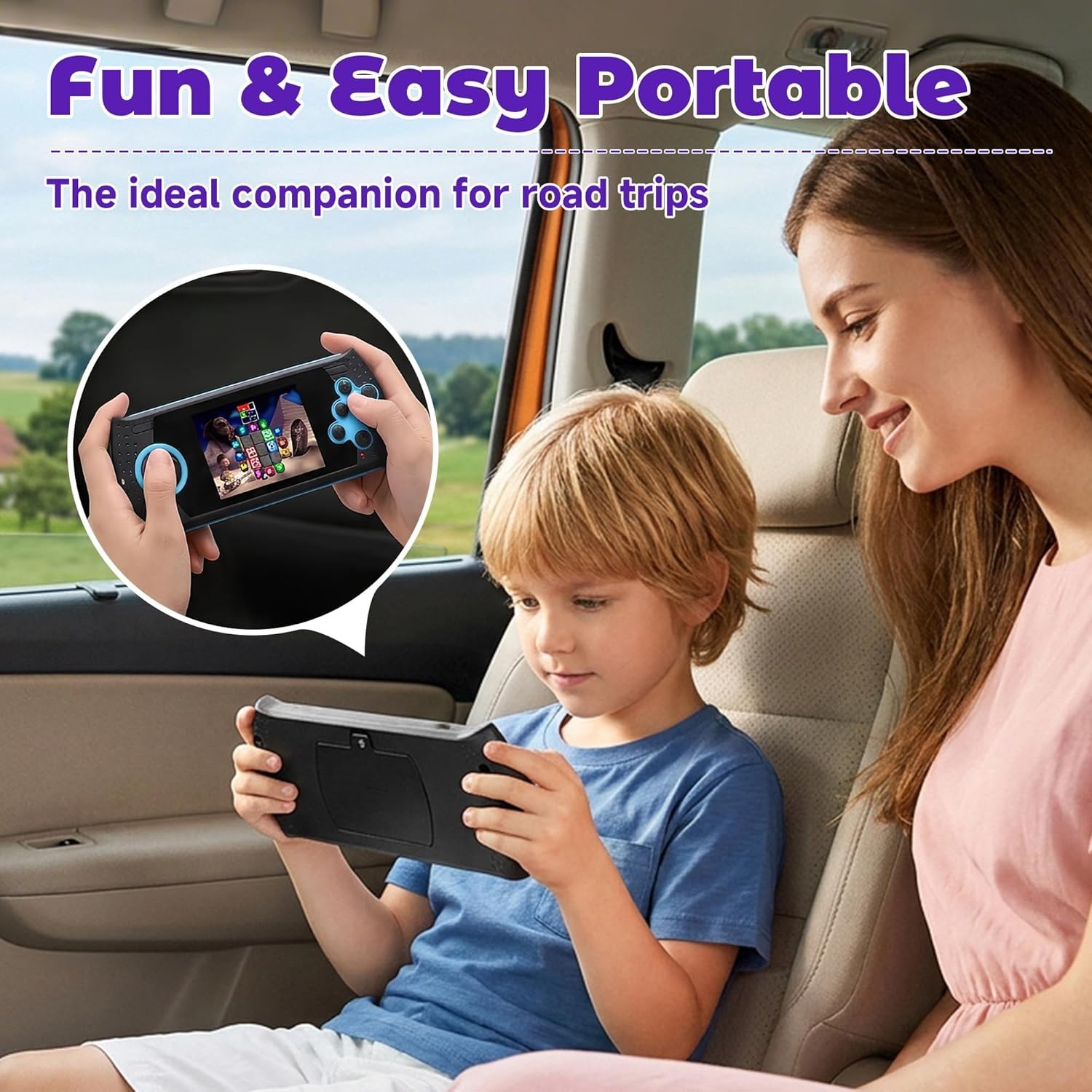 USB Rechargeable 16-Bit Handheld Gaming Device – 230 Retro Games Included