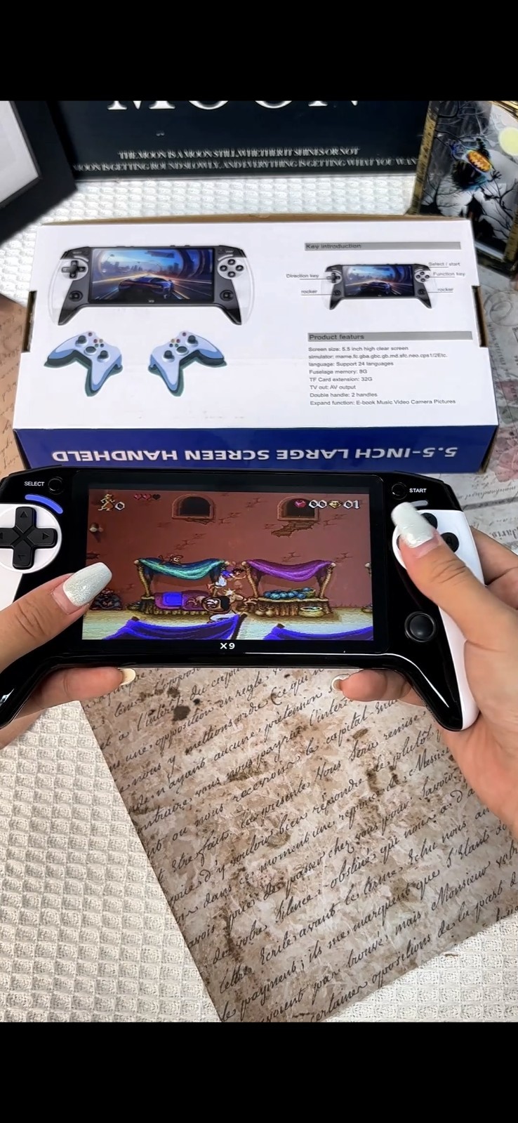 Protable Retro Handheld Game Console – Performance Boost: Over 20,000 Games…