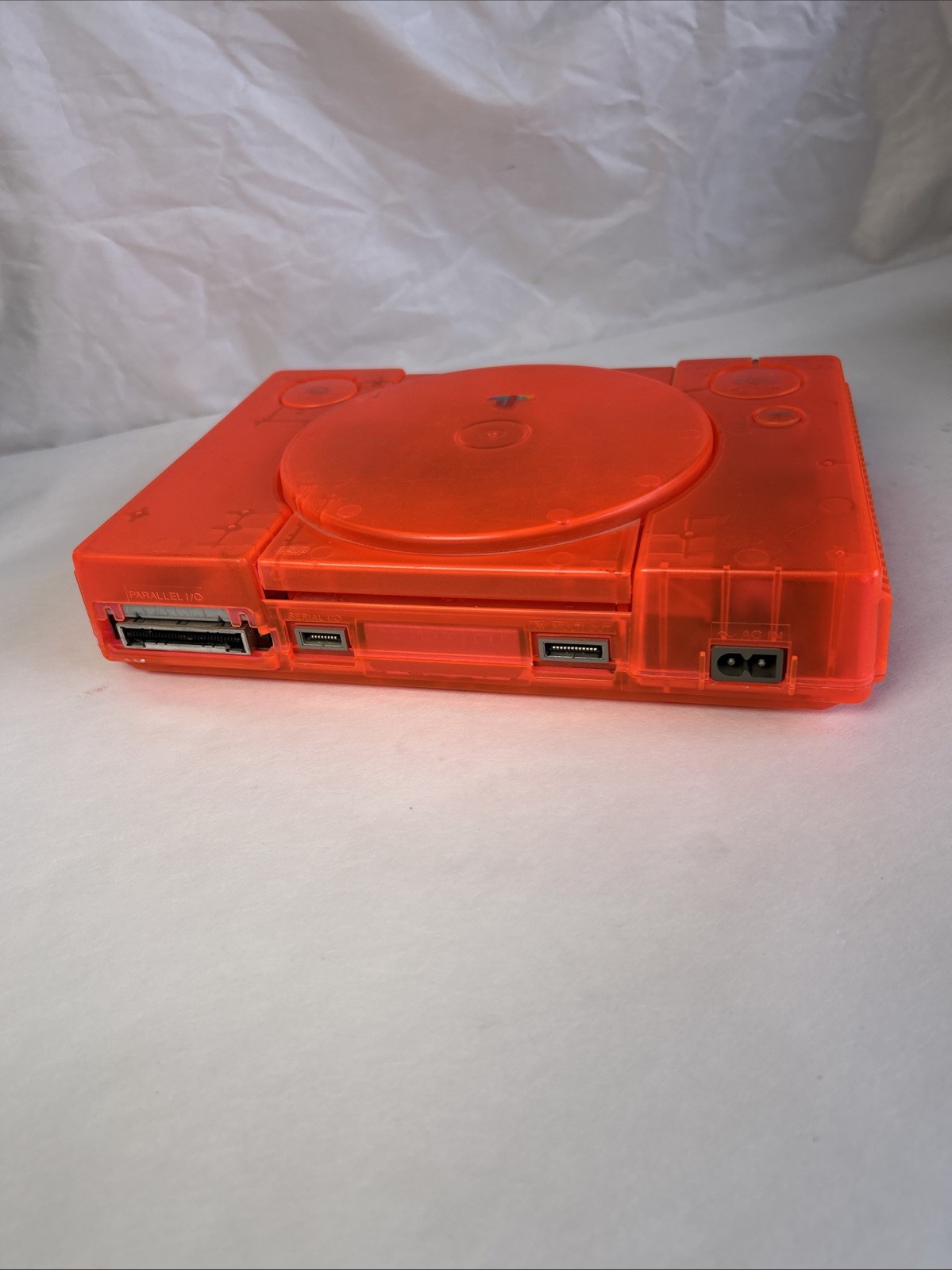 Sony PlayStation 1 PS1 Modified Console W Orange Shell Japan & NTSC Mod