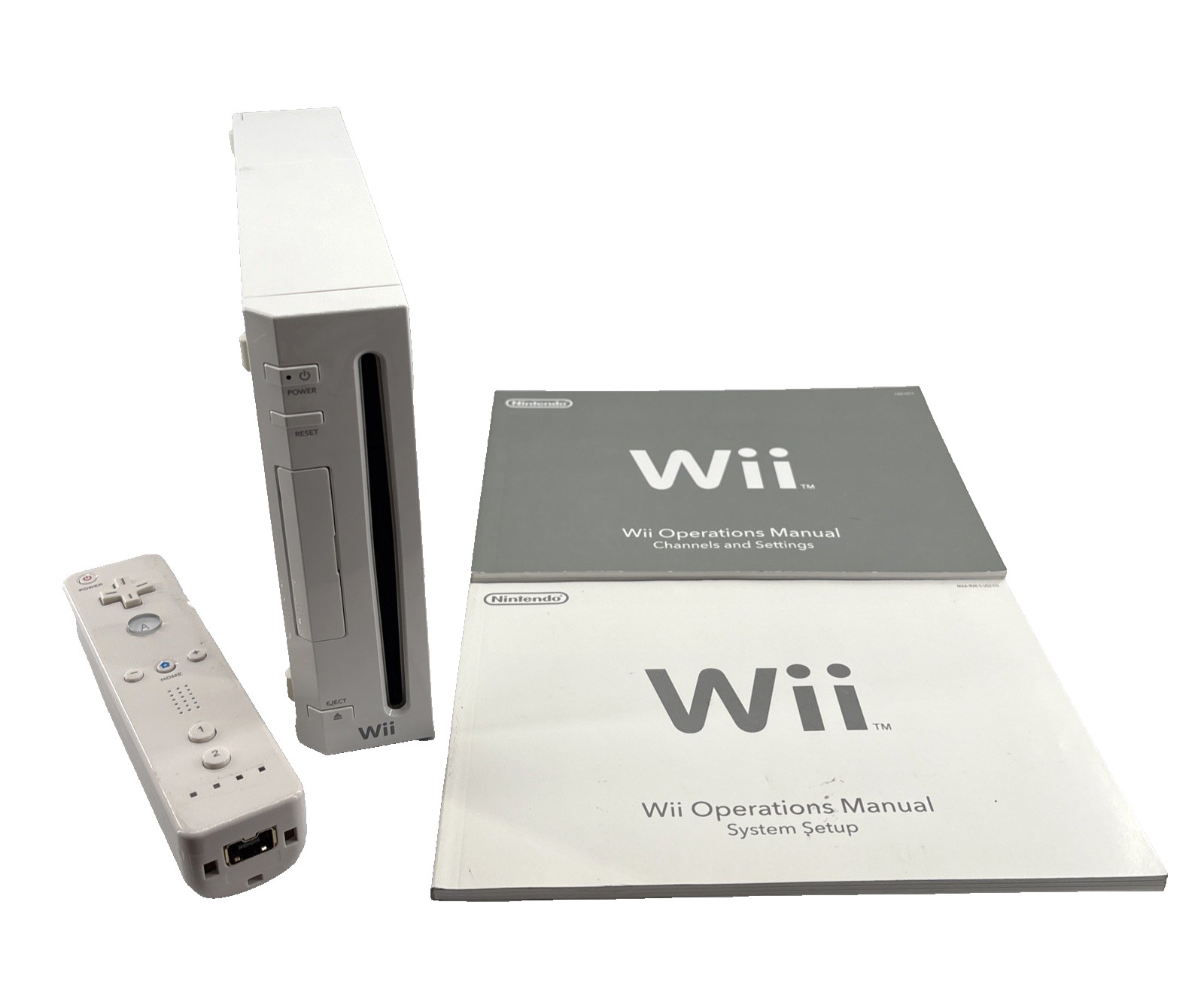 Nintendo Wii Console RVL-001 Bundle + Wii Remote & Manuals