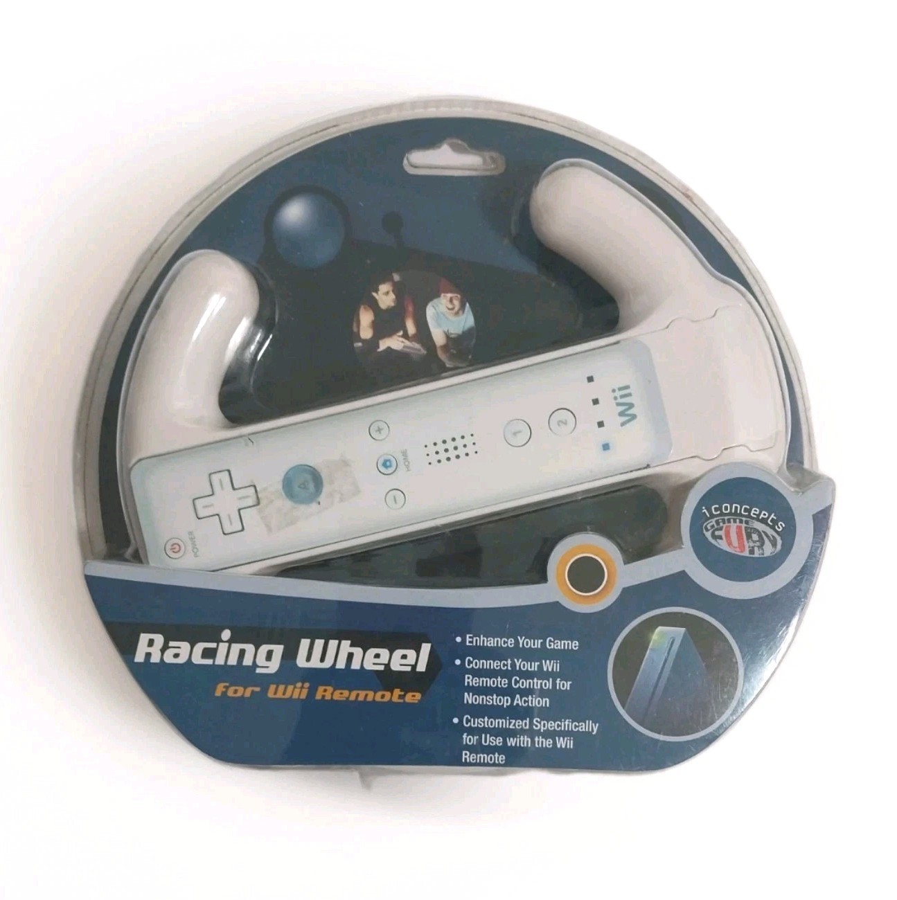 Nintendo Wii Gaming Console Bundle 1 Remote 1 Racing Wheel 7 Games