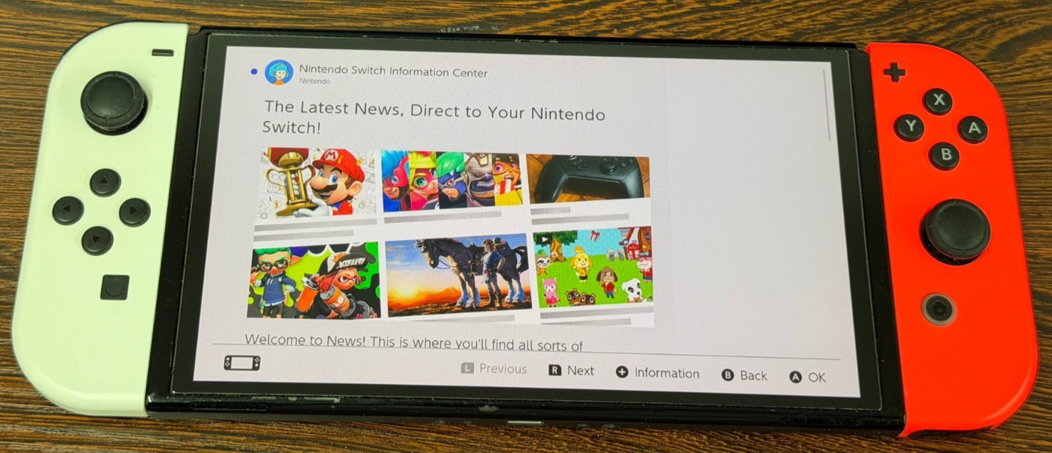 Nintendo Switch OLED Model 64GB Neon Red White Joycons – Good Used Condition