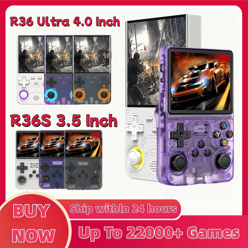 R36S Retro R36 Ultra Handheld Video Game Console IPS Screen 128GB Games Portable