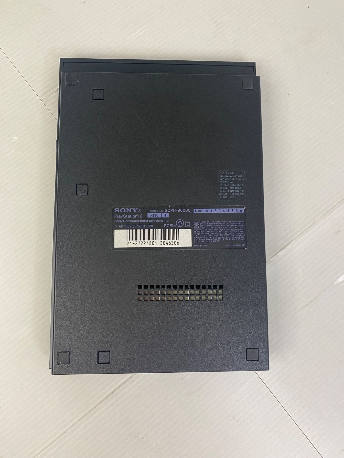 Sony PS2 Slim Black Console SCPH-90000 Console Only JAPANESE VERSION Tested