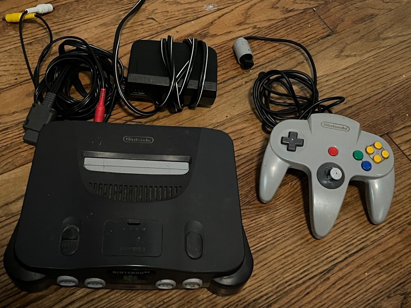 Nintendo 64 Video Game Console (All OEM Hookups, Controller Needs New Stick)