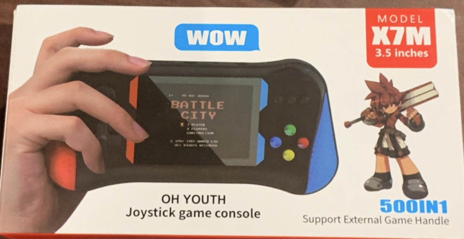 OH YOUTH X7M 3.5-inch HD Joystick Game Console 500 in 1 Built-in Games