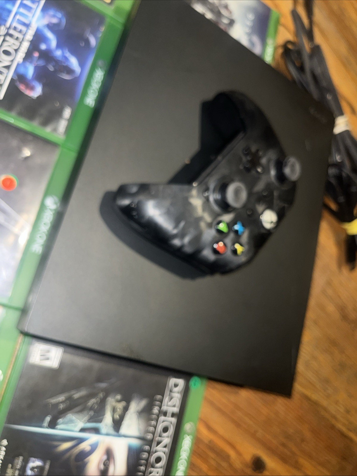 Microsoft Xbox One X 1TB Black Console 1 Controller 10 Games Bundle