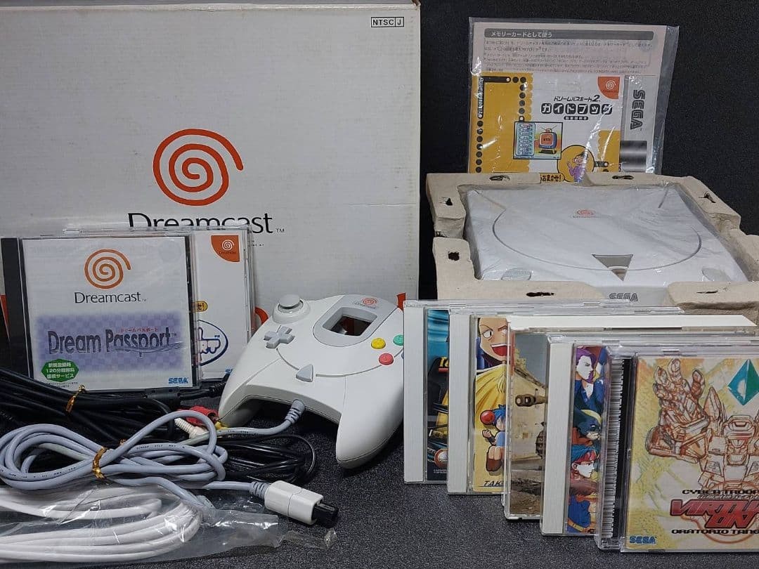Sega Dreamcast HKT-3000 Console Set With 5 Games Tested Virtua On MVC JP